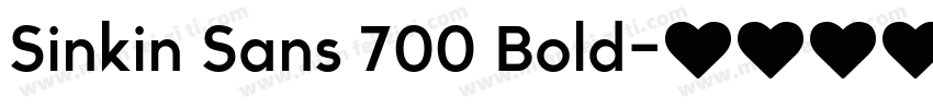 Sinkin Sans 700 Bold字体转换